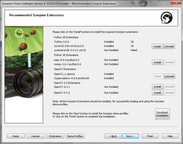 Scorpion Extensions Installation Page